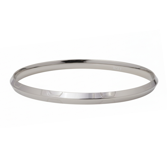 Silver Classic Mirror polish Mens Bracelet ( kada ) for him