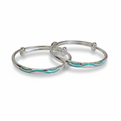 999 Fine Silver Versatile Enamel Adjustable Baby Bracelet