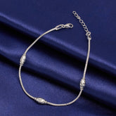 Silver Twisted Bead Bracelet