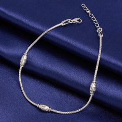 Silver Twisted Bead Bracelet