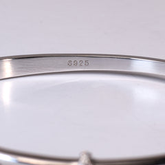 Silver Pave Coil Bracelet For Her