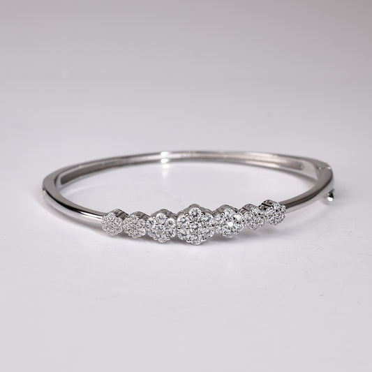 Silver Glittering garland bangle Bracelet for her