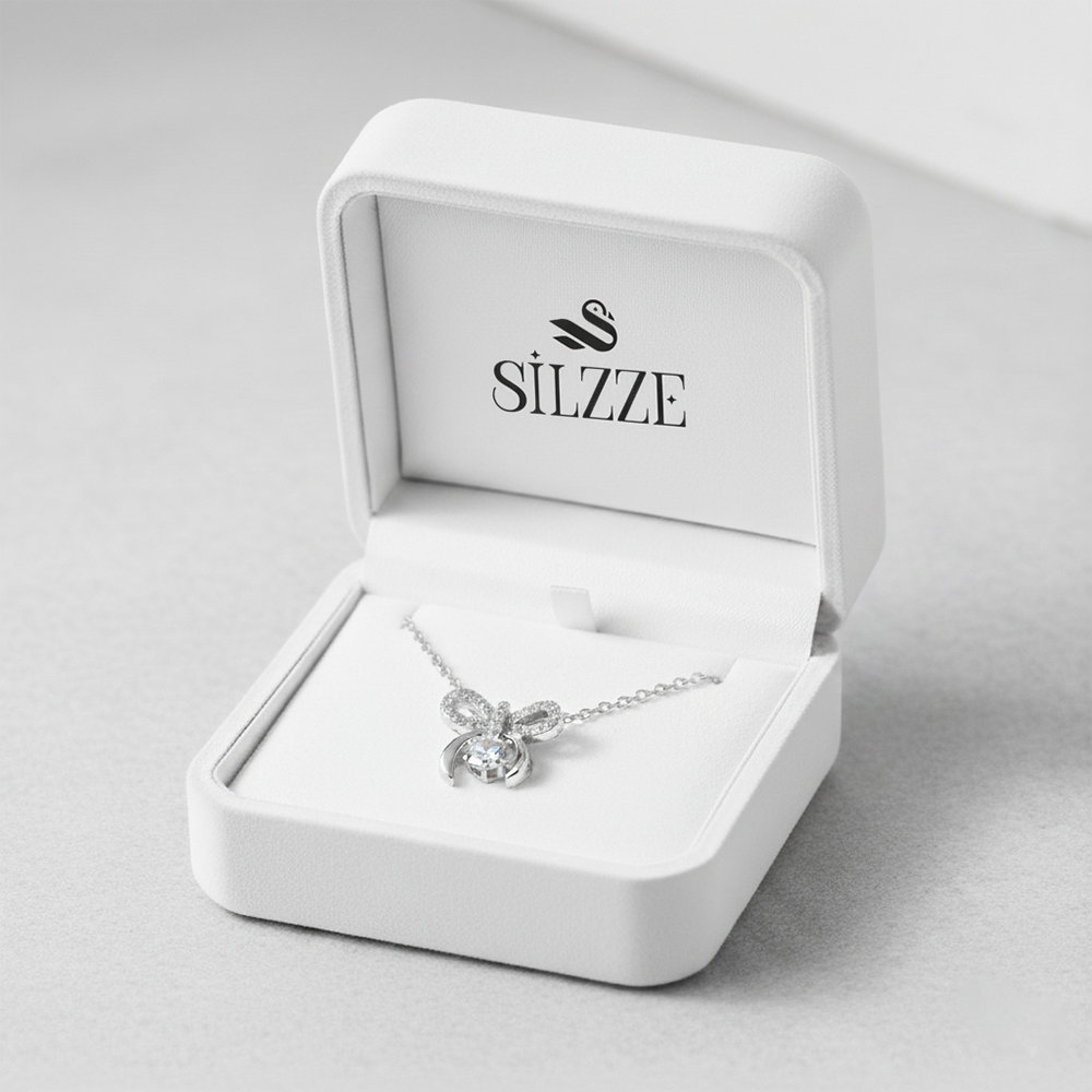 Silver Pookie Solitaire Zircon Chain Pendant