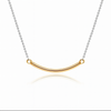 Silver Golden Arc Chain pendant