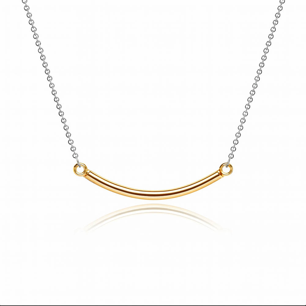 Silver Golden Arc Chain pendant