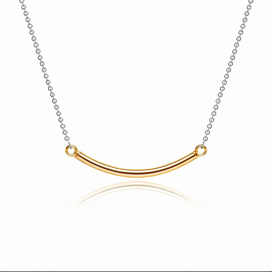 Silver Golden Arc Chain pendant