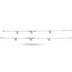 Silver Lucky Elephant charm Anklet for her