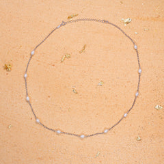 Silver classy Pearl Gemstone Chain