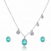 Silver Ocean Serenity Halo Set