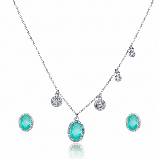 Silver Ocean Serenity Halo Set