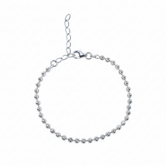 Silver Glitter Hand Bracelet