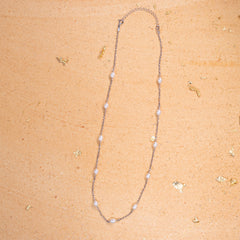 Silver classy Pearl Gemstone Chain