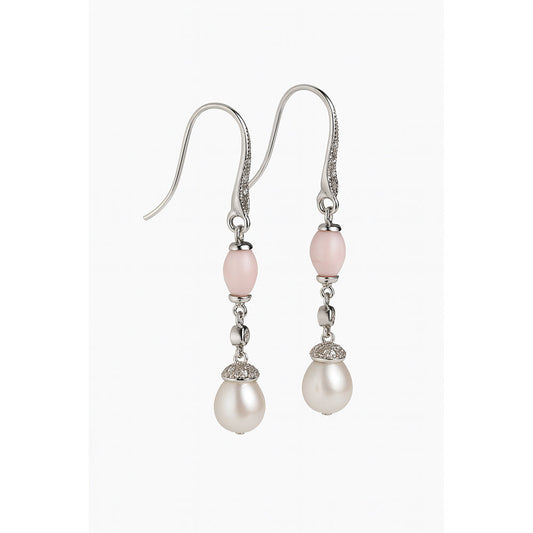 Silver Pearl Premium Hanging Earrings