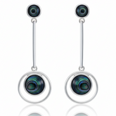 Silver Aurora Shell Earring