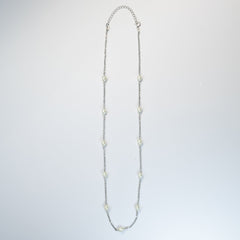 Silver classy Pearl Gemstone Chain