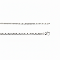 Silver Venetian Box Chain For Him