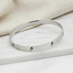 Sacred 925 Silver Kada with Tamil Om Symbol