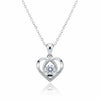 Silver Forever Love Dancing Heart Pendant