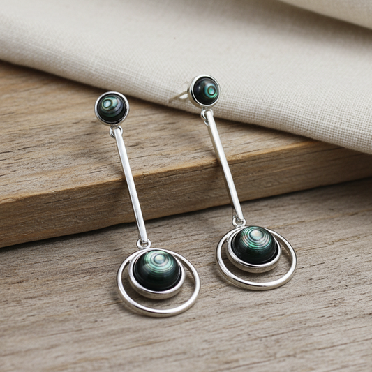 Silver Aurora Shell Earring