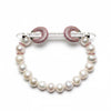 Silver Pave Pearl Hand Bracelet