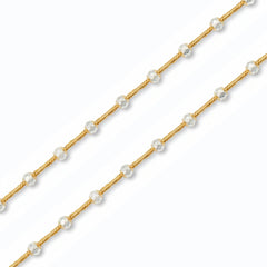 Rose gold luminous Silver Beads Anklet for her
