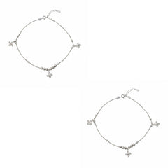Silver Star charm Anklets