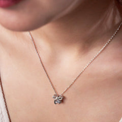 Silver Pookie Solitaire Zircon Chain Pendant