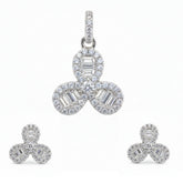 Silver versatile Clover Pendant set for her