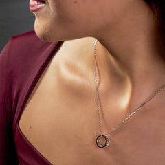 Silver Trinity Ring Pendant For Her