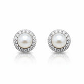 Silver Classic Pearl Studs