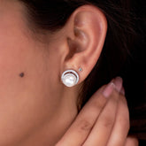 Silver Stylish Pearl studs Earring for Her