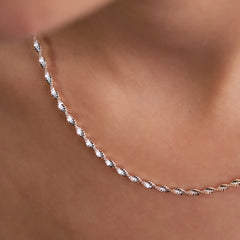 Rose Gold Twisted Curb Chain For Her