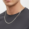 Silver Flat Jazzy Chain For Him