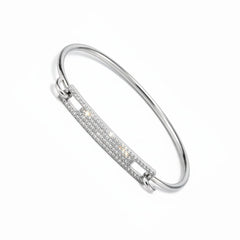 Silver Sleek Bar Link Bracelet