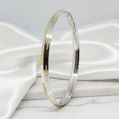 Silver Royal heritage Men's Bracelet in gold polish