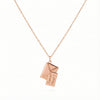 Rose gold secret message Envelope Locket pendant Necklace For her