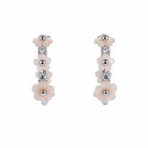 Silver Springtime Hoop Earring