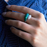 Silver Radiant Green Pave Zircon Statement Ring For Her