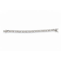 Silver High polish Cuban style Chain bracelet for mens