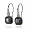 Silver Luminous Twist Hook Earrings
