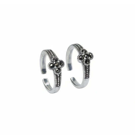Silver Vintage Marcasite Toe Ring