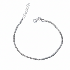 Silver Glitter Hand Bracelet