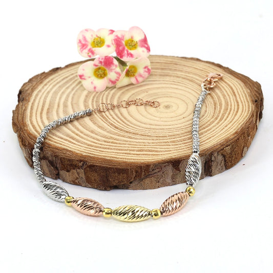 Rice shaped TriColor Bracelet