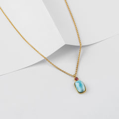 Radiant Rectangle 925 Pure Silver Necklace