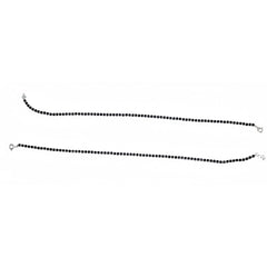 Silver Classic Black beads Anklet For her