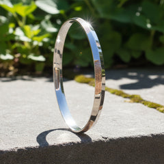 Silver Two Tone Kada Bracelet For Him