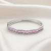 Pink Halo Wavy Solid Bracelet For Her