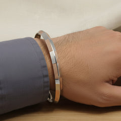 The 'Modern Edge' 925 Silver Gents Kada