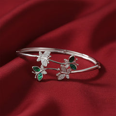 Silver Delicate Butterfly Bracelet For Her