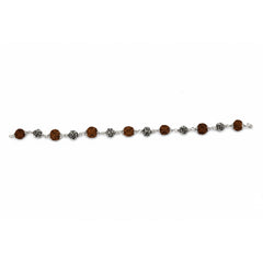 Silver Om Rudraksh Bracelet